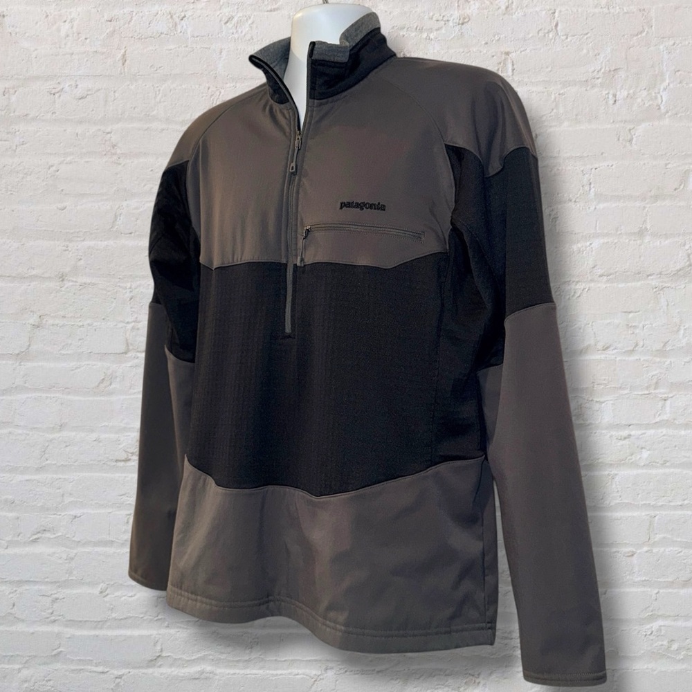 Patagonia Men’s R1 Field 1/4-Zip Pullover Fleece Black Size Medium
